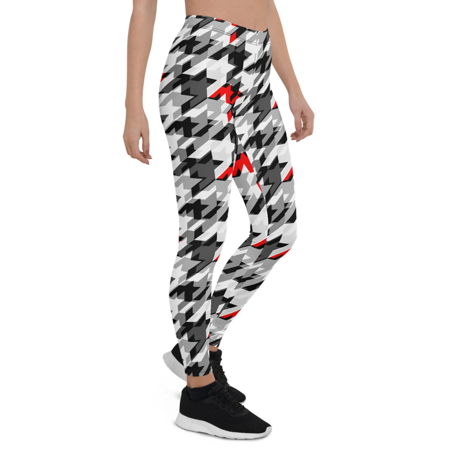 Womens Sports Houndstooth Leggings